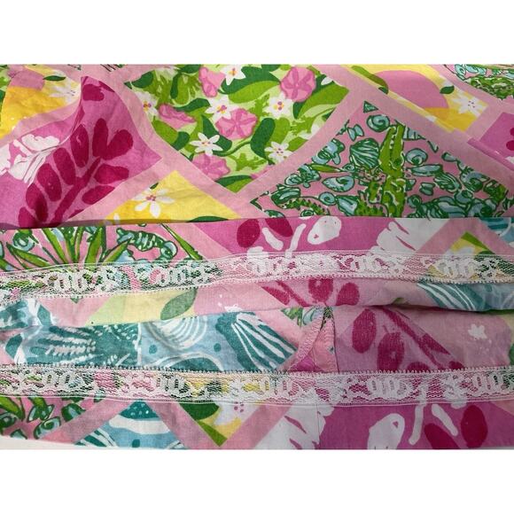 Vintage 90s Lilly‎ Pulitzer patchwork mini skirt white label preppy size 8 - Picture 3 of 8